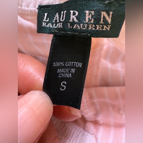 Ralph Lauren women's shorts in light pink with white stripes,  S. These short - Picture 9 of 12